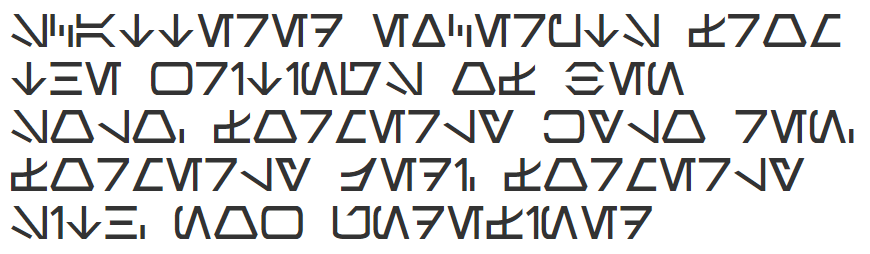 aurebesh text
